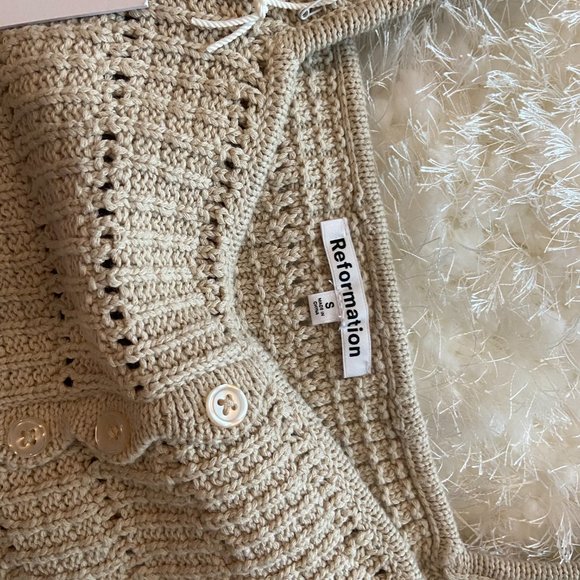 Reformation Elda Cotton Sweater Tank (NWT Small) - Picture 3 of 5